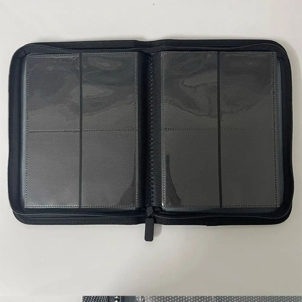 4 Pocket Card Binder Zip Style with 160 Card Slot and Side-Loading Cards